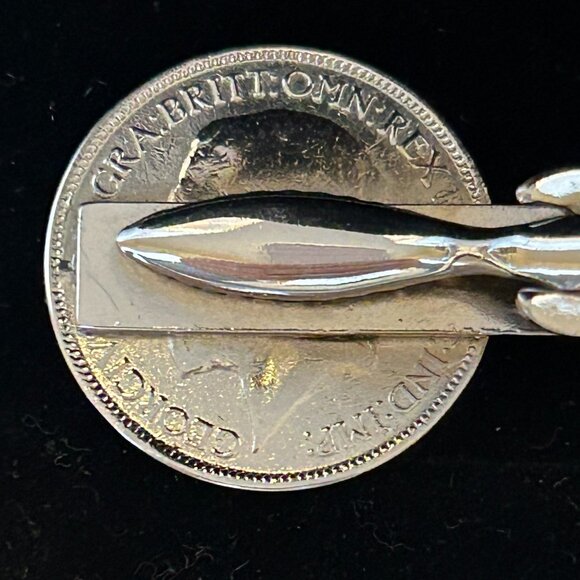 1924 Half Penny Coin Tie Clip - Picture 2 of 7
